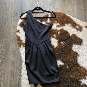 NWT Guess Los Angeles One Shoulder Black Dress